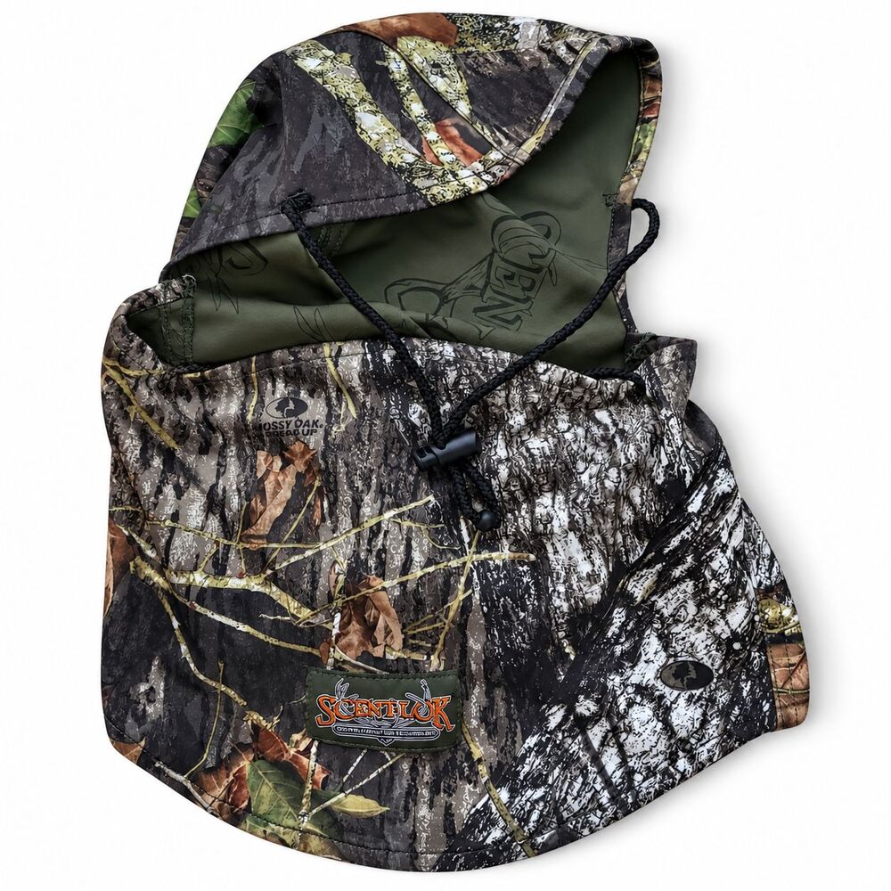 Scent-Lok Camo Hunting Hood Headcover Mossy Oak Break Up Odor Control OSFA